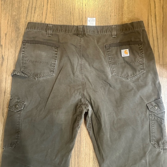Carhartt Relaxed Fit Cargo Pants-Brown-Size 44x32 - Picture 4 of 5